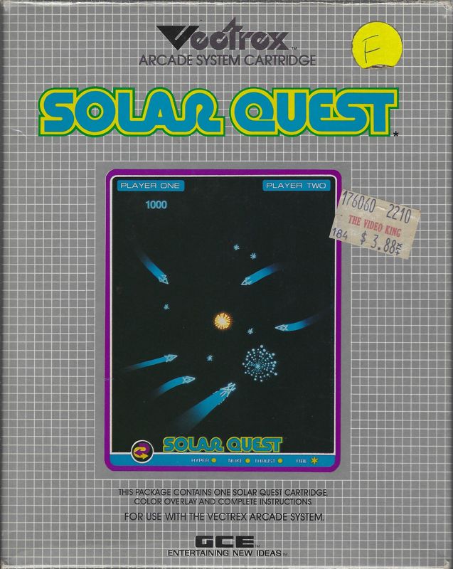 Solar Quest box art for Vectrex